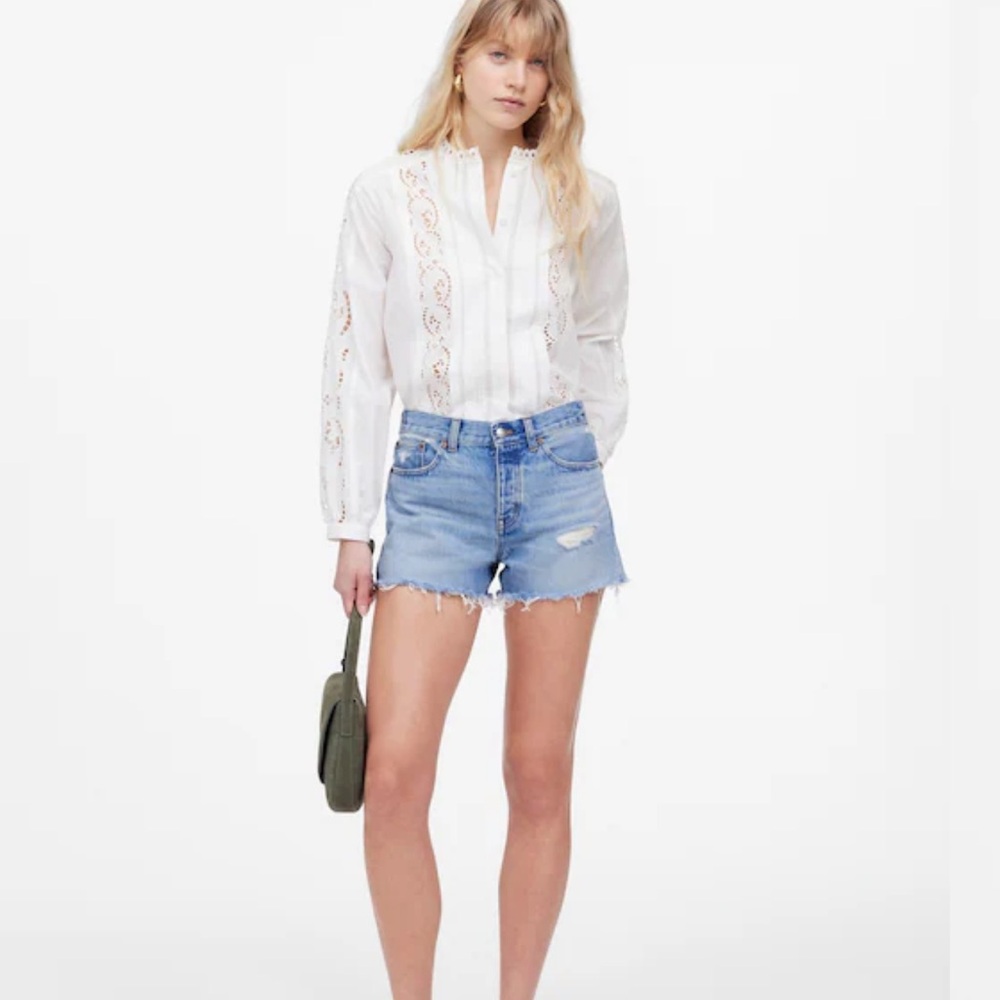MADEWELL Brynn Blue Jean Shorts 29 - Picture 3 of 13